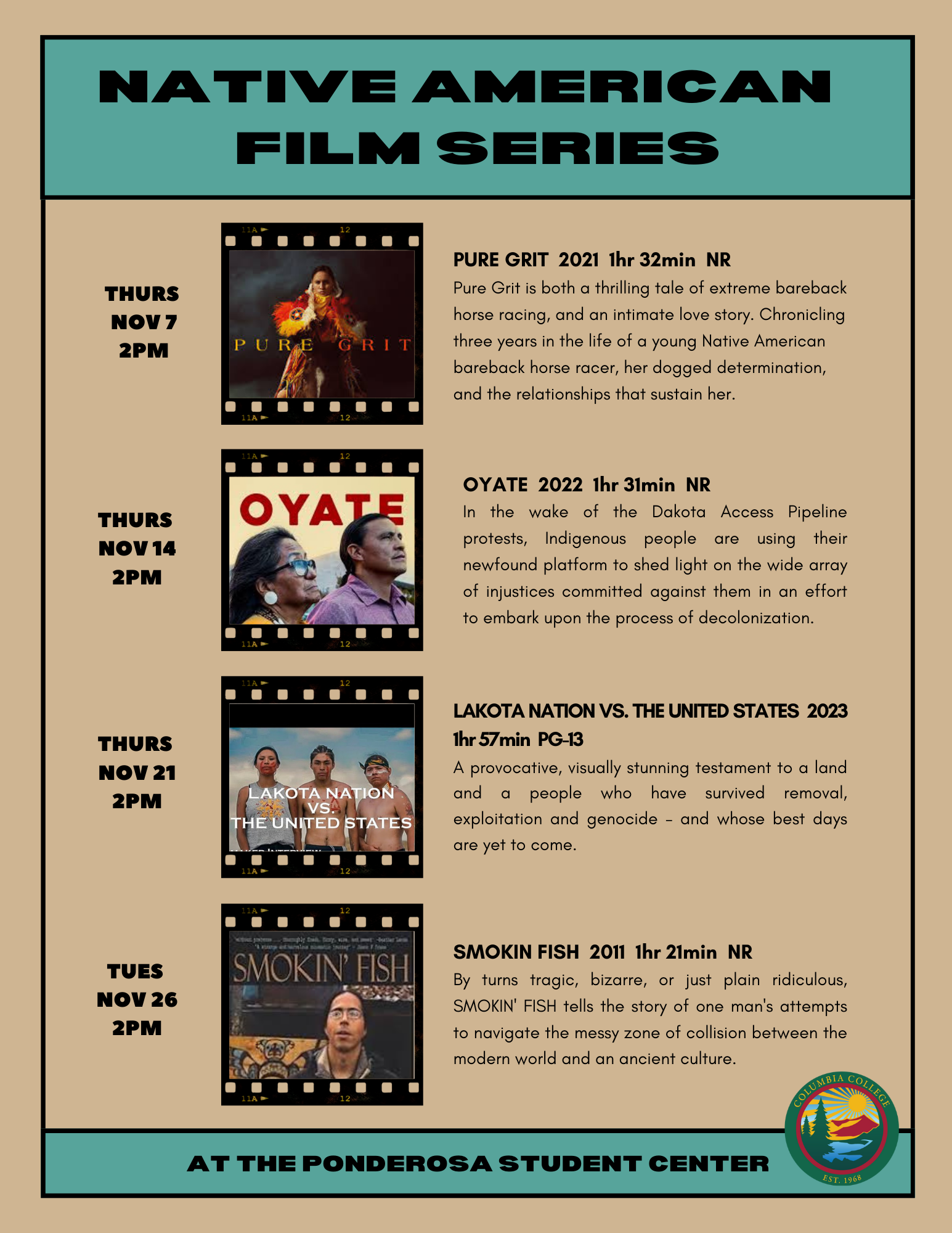 Native American Film Series Flier